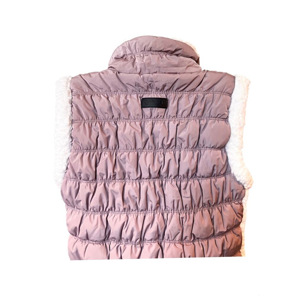 Calvin Klein Performance Women's Mauve Pink Faux Fur Trim Full Zip Pockets SZ M - Picture 5 of 8